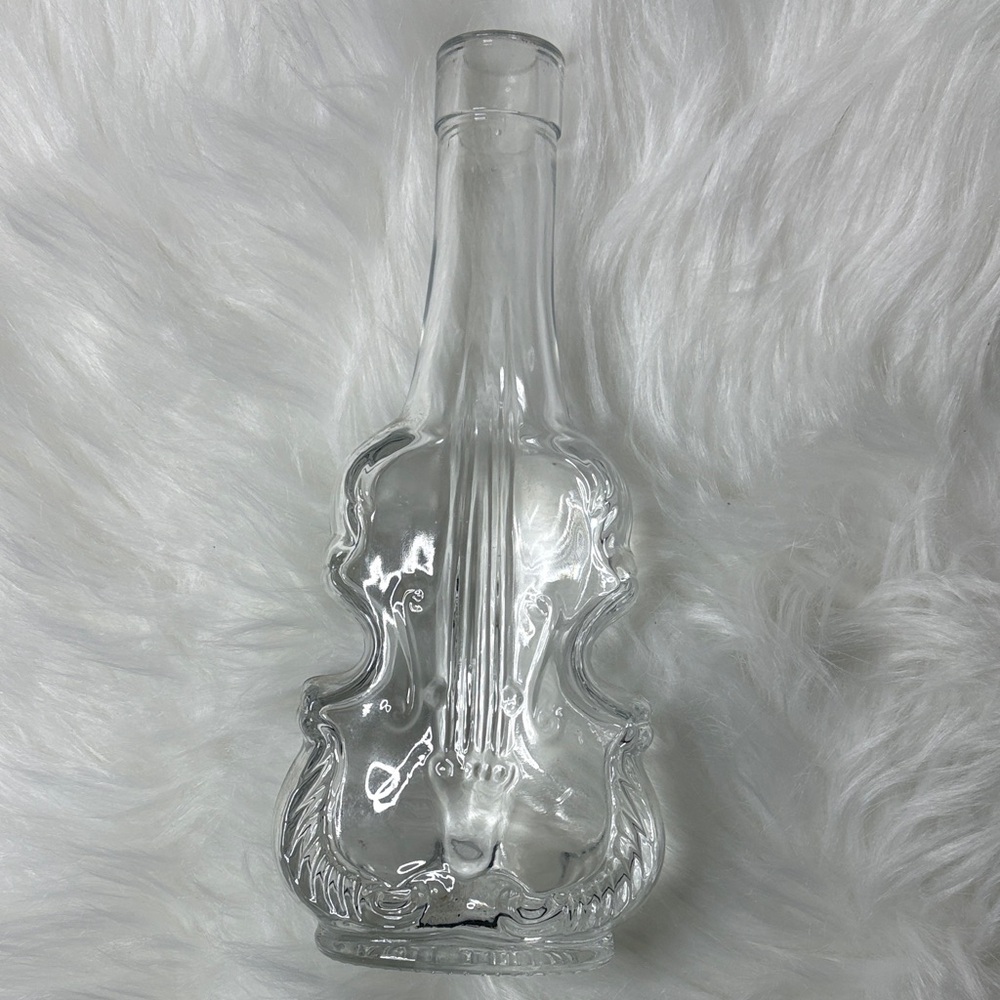 Crystal Clear Violin Glass Art Piece